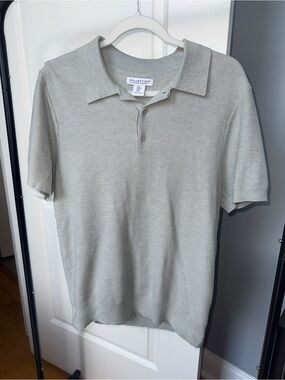 Collection by Michael Strahan Medium Short Sleeve Knit Polo (Sage Green)